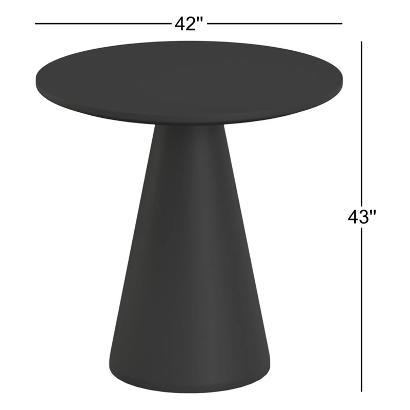 Table bistro Bazar, Gris