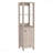Clair Linen Cabinet, Two Interior Shelves, Two Open Shelves, Single Door-1658976391