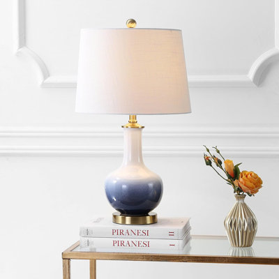 Halley Gradient 25" Ceramic/Brass LED Table Lamp