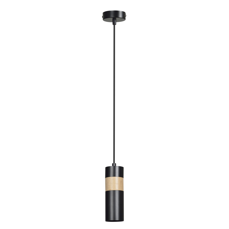 Cognato 1 - Light Cylinder Pendant, Black