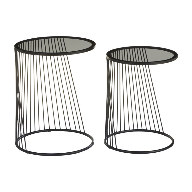 Cockrell Glass Top Frame Nesting Tables