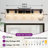 DAKAFUL 5-Light Dimmable Bathroom Vanity Light over Mirror with Wood and Glass Shade-114312321