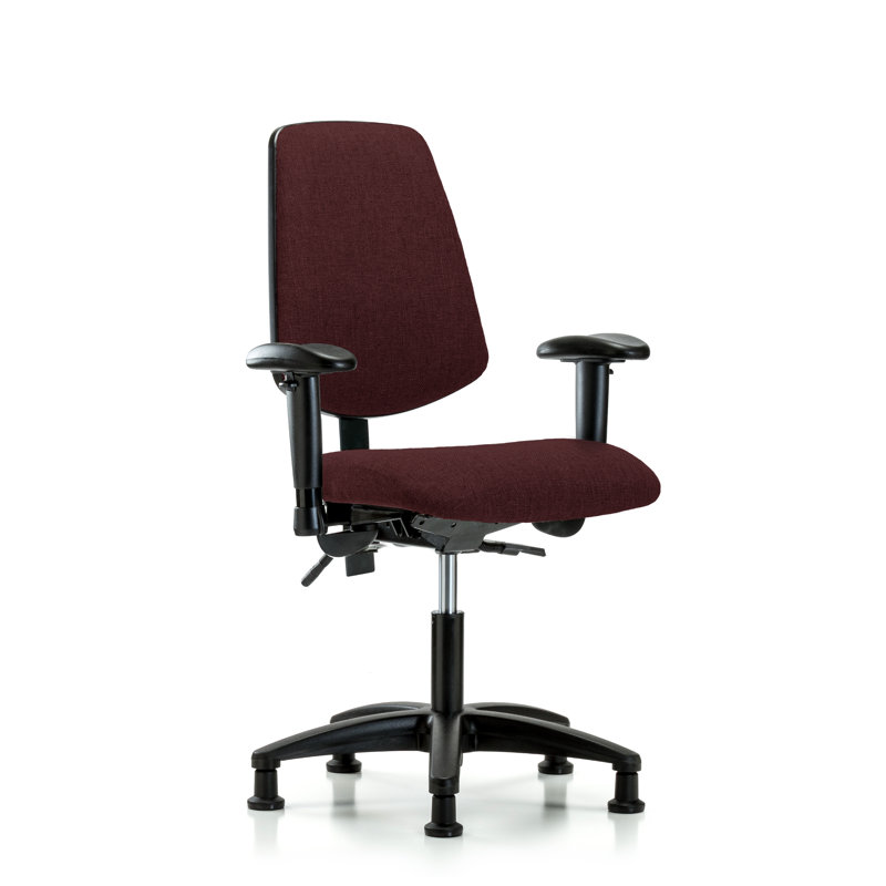 Desirae Task Chair, Burgundy, Glides, Tilt Feature