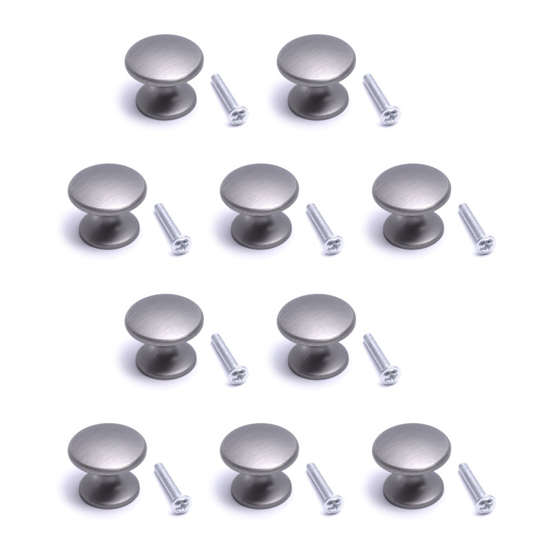 Anays 50mm Diameter Round Knob, Pewter