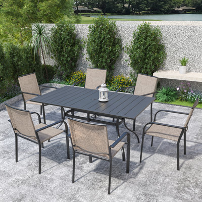 6 - Person Rectangular Outdoor Dining Set