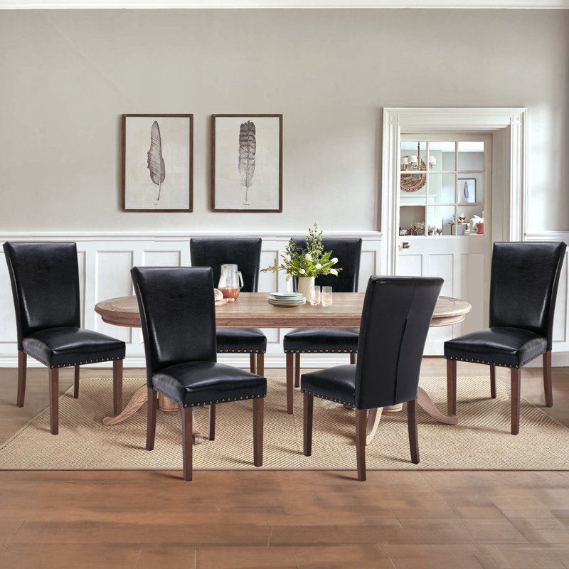 Chaise d'appoint Aphina, Similicuir noir