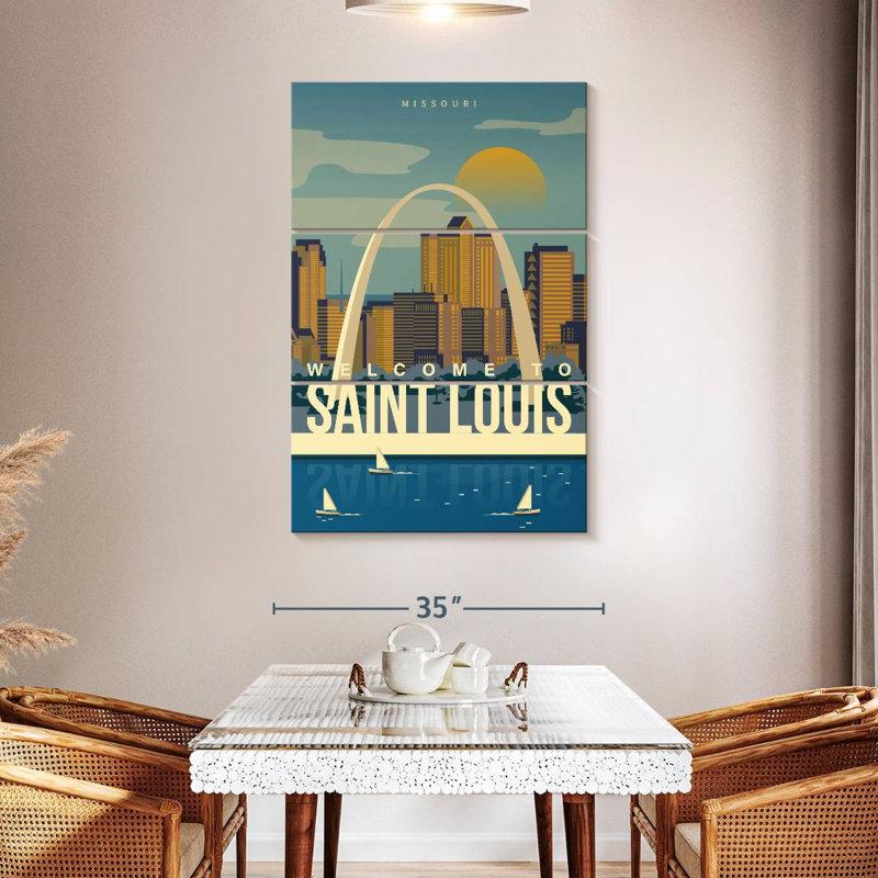 Affiche Nicci Saint Louis Arch, H 50 po x l 32 po