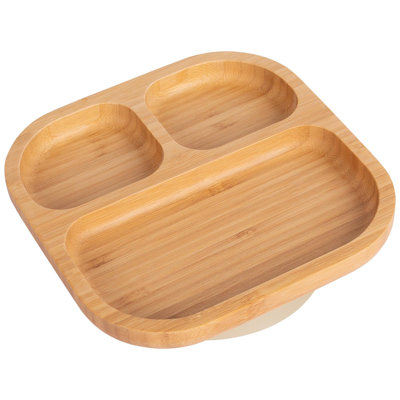 Tiny Dining - Divided Bamboo Suction Plate