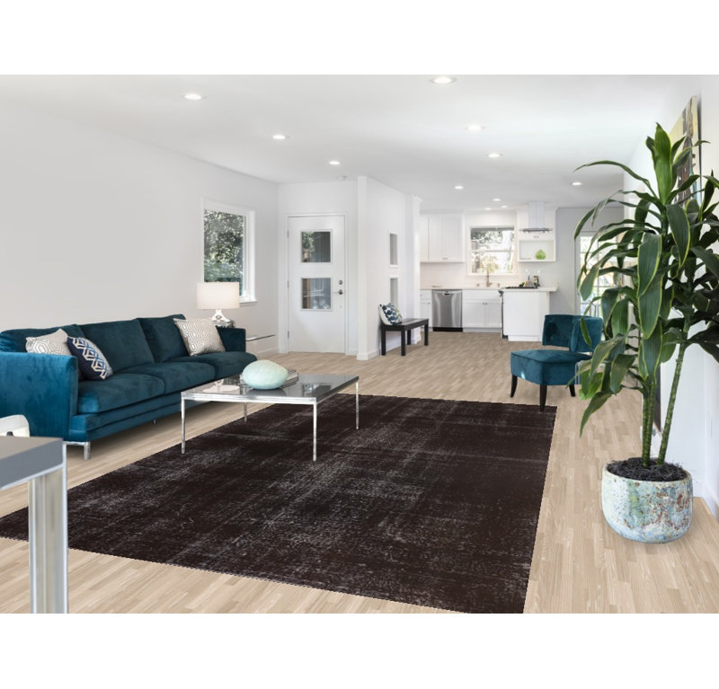 Tapis turc anatolien délavé surteint 7 x 10
