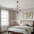 3-Light Modern Black Chandeliers With Globe Glass Shades