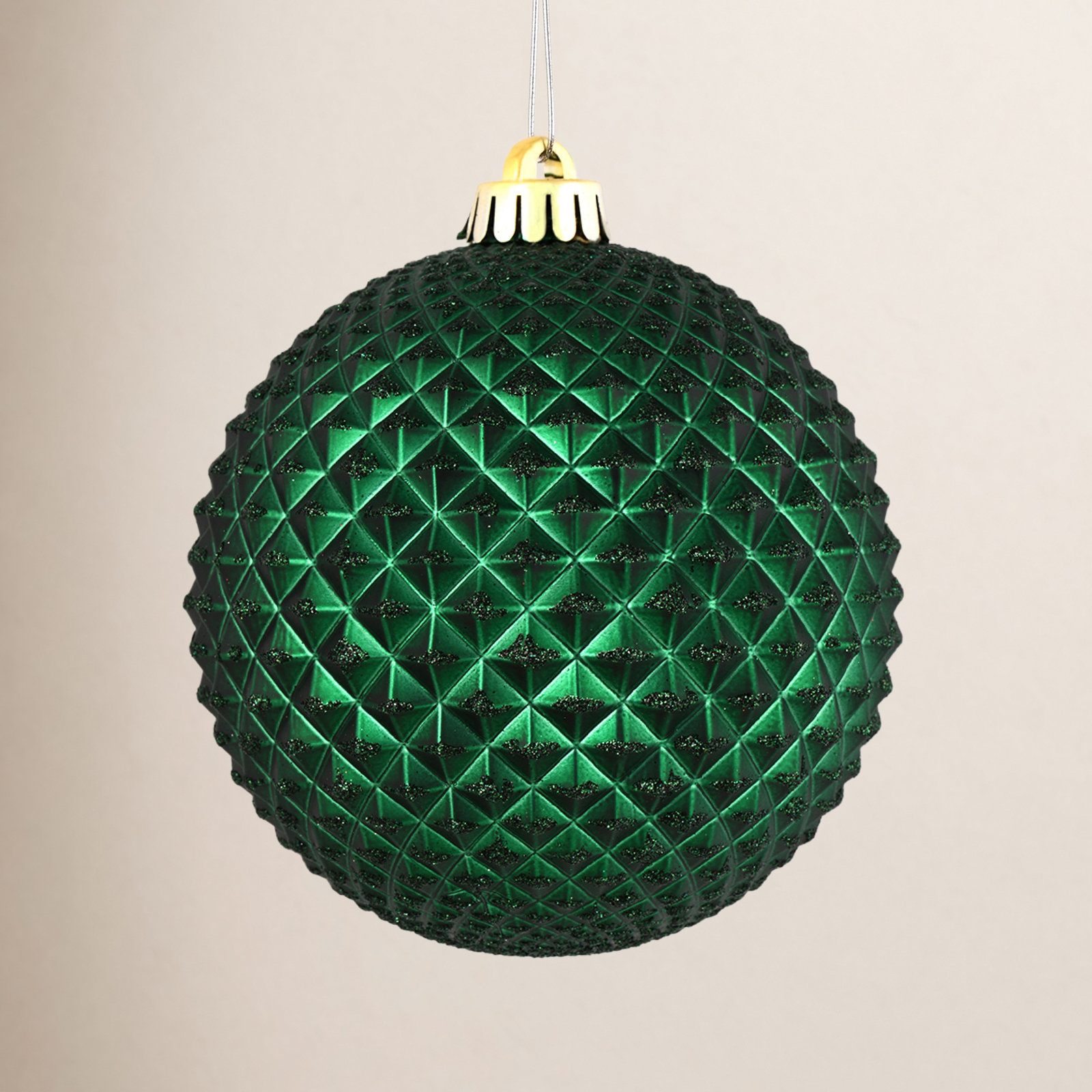 Shatterproof Bauble, 4" H x 4" W x 4" D, Light Green