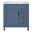 Meuble-lavabo de 30 po avec lavabo en céramique, petite armoire de salle de bain, armoire moderne avec 2 tiroirs et tablette réglable-240491667