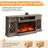 70''W Farmhouse Fireplace TV Stand for TVs up to 80", Electric Fireplace Included-529207387