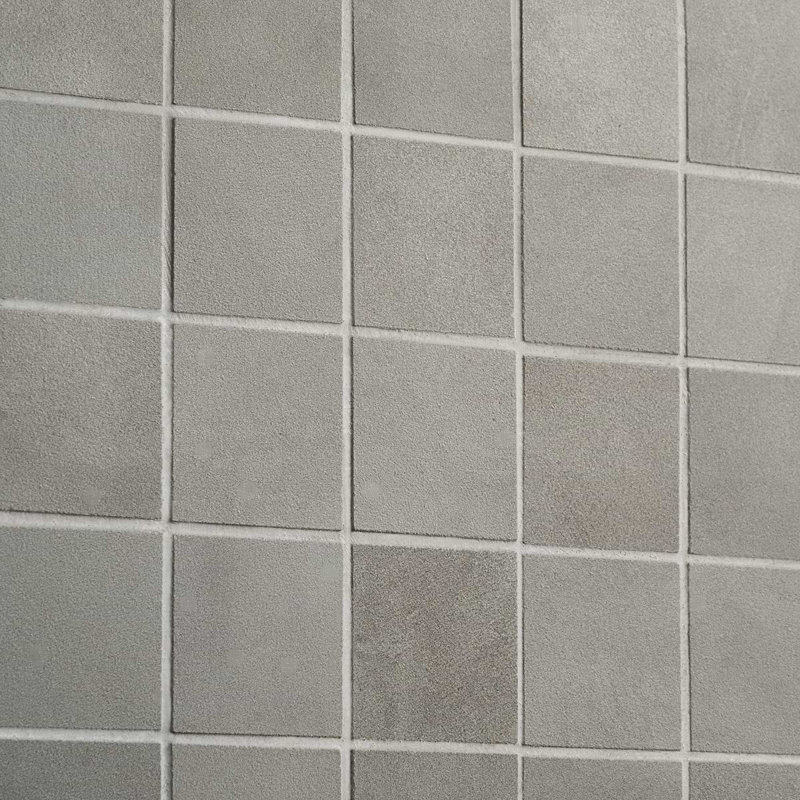 Clay 12x12 Matte Concrete Look Porcelain Mosaic Tile, Fancy Gray