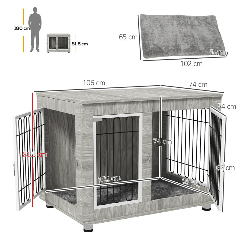 Furniture Style Crate with 2 Doors
