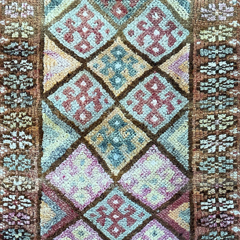  Handmade Turkish Oushak Wool Runner