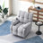 Comfy Gray 1 Chair , Detachable Tray For Easy Use, Adjustable To 150 Degrees, Fits Small Spaces Comfortable Single With Armrest Entertaining, Degrees , Sponge Filled, Solid Wood And Wood-Based Panel-2049743163
