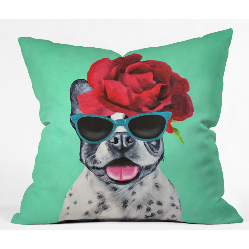 Coussin décoratif intérieur / extérieur Coco de Paris Flower Power, 18 po x 18 po