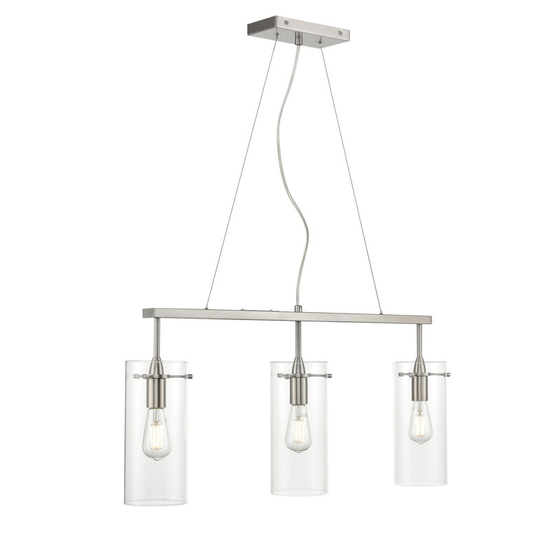 Angelina 3 - Light Kitchen Island Pendant, Brushed Nickel, Large