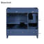 Meuble-lavabo bleu 36 po, lavabo non inclus