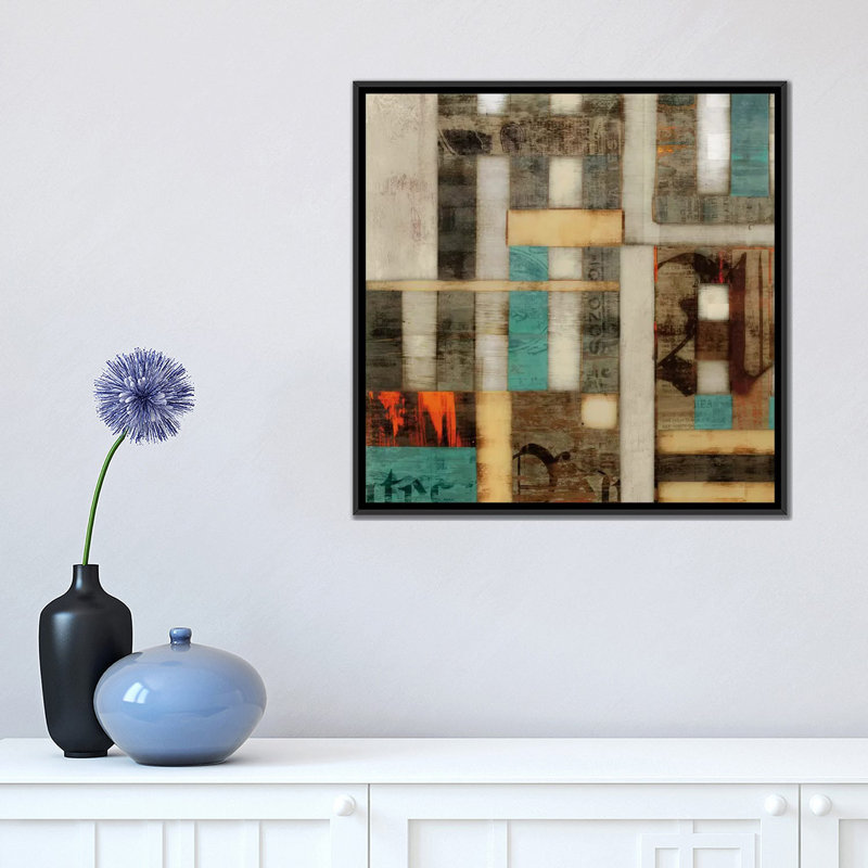 « lausa i », impression sur toile, H 18 po x l 18 po x P 1,5 po, Toile avec cadre noir, Pas de tapis