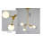 Transitional 4 Light Gold Chandelier With Glass Shades