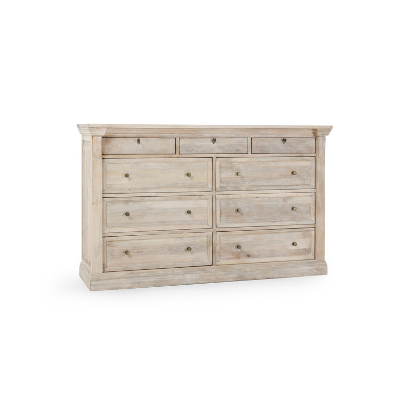 Commode 9 tiroirs Adelaide , Blanc délavé