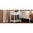 Retro Style Nightstand With Drawer And Open Shelf For Bedroom, Bedside Table With Turned Legs And Metal Handle-1163327779
