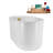 48" Streamline Soaking Freestanding Tub and Tray With Internal Drain-102290897