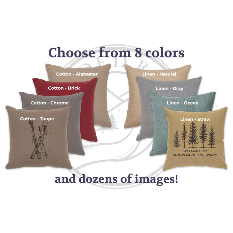 Coussin Wooded River Image - Be Our invité - Lin naturel, Naturel