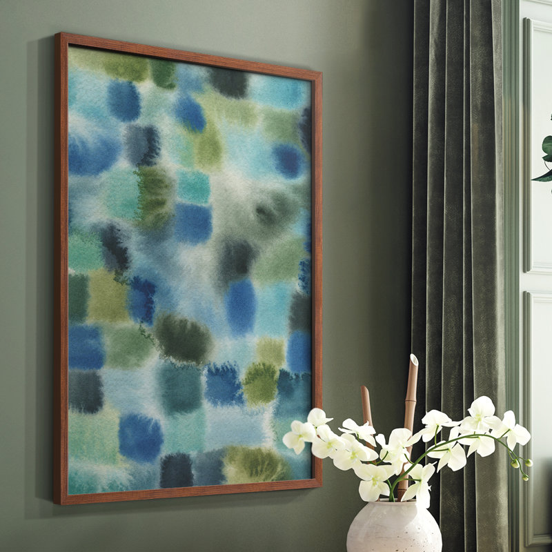 «Earthy Plexus I», reproduction encadrée - bois massif, H 28 po x l 22 po, Brun