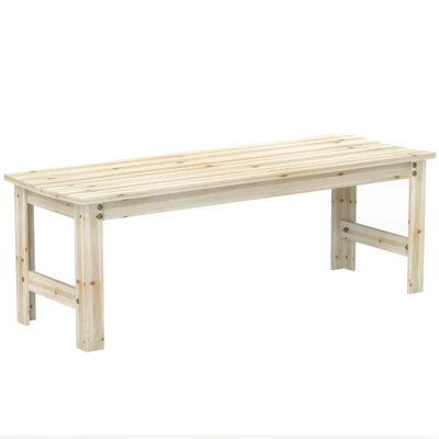 Backless Slatted Bench,Wood Outdoor Bench