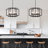 6 - Light 23.6" Wide Dimmable Geometric Lantern Farmhouse-style  Chandelier For Entryway Foyer Bedroom Hallway-1425369993