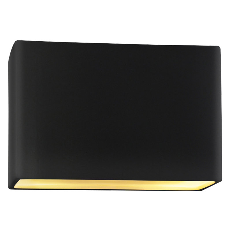 Applique murale encastrée 1 lumière à intensité variable Durso, Noir carbone mat / or champagne, DEL