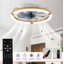 Ventilateur de plafond encastré à moteur à courant continu 6 vitesses Farmhouse Industrial-130156569