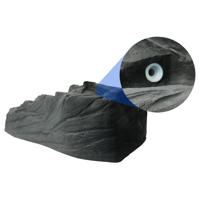 Black Heavy-Duty Molded Rock Waterfall for Ponds