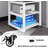 19.7 x 19.7 inches 3-Tier Laser Printer Stand with Storage Pinter desk Floor-Standing Rack on Wheels-93389404