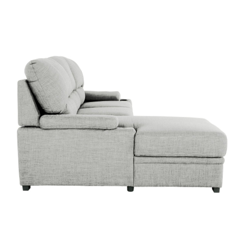 Canapé-lit modulaire de luxe avec rangement et porte-gobelets