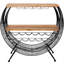 Cork Catcher Accent Table With Wine and Stemware Racks