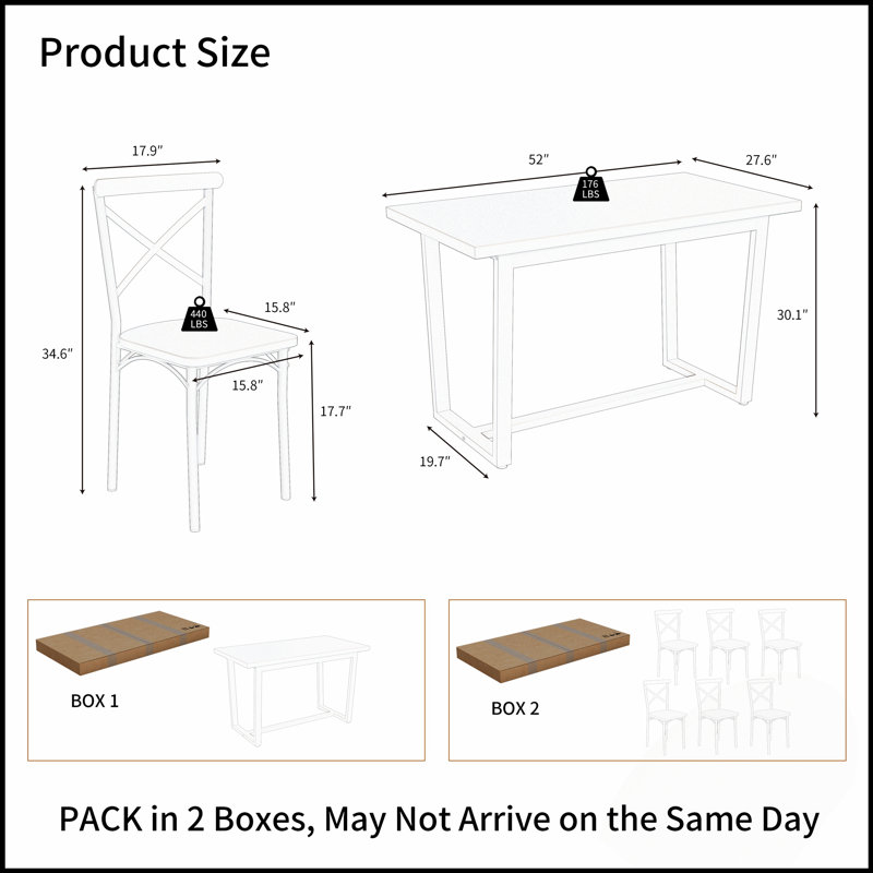 7-Piece Dining Set With Comfortable Chairs And Durable Table, Perfect For Family Gatherings And Modern Kitchens