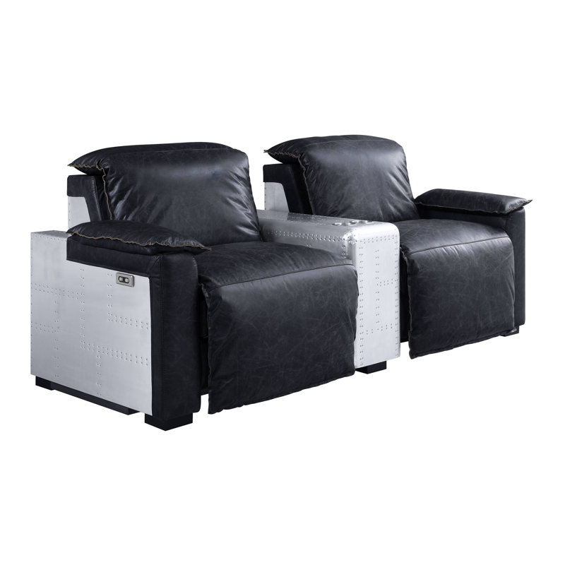 Fauteuil inclinable standard en cuir véritable de 86,4 po de largeur