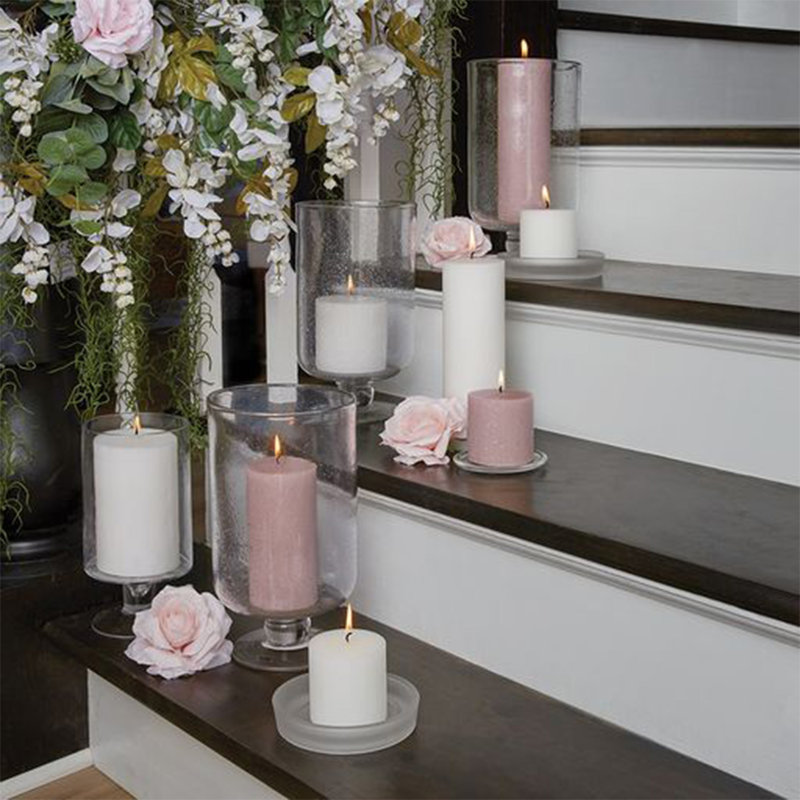 Bougie colonne non parfumée Timberline, H 6 po x l 3 po x P 3 po, Vieux rose