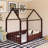 Wood Bed House Bed Frame With Fence-207616643-207616655