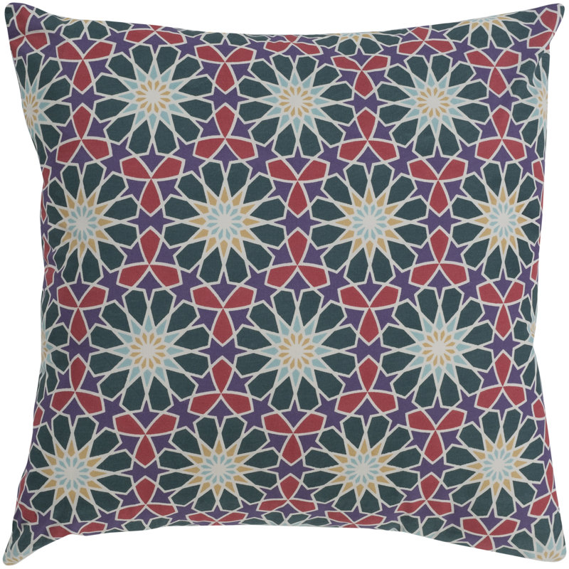 Housse de coussin Francesco, Vert foncé, H 18 po x l 18 po x P 3,5 po, Duvet