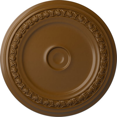 Endurathane Carlsbad Ceiling Medallion, 31 1/8"OD x 1 1/2"P (Fits Canopies up to 5 1/2"), Hand-Painted Smokey Topaz Finish