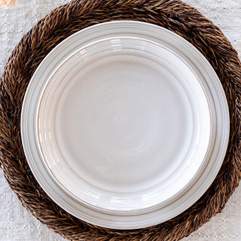 Bilbao Dessert/Salad Plate, Whitewash
