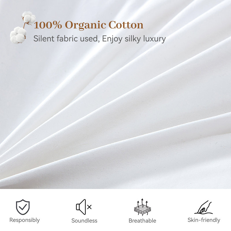 Queen Size White Organic Cotton Down Comforter