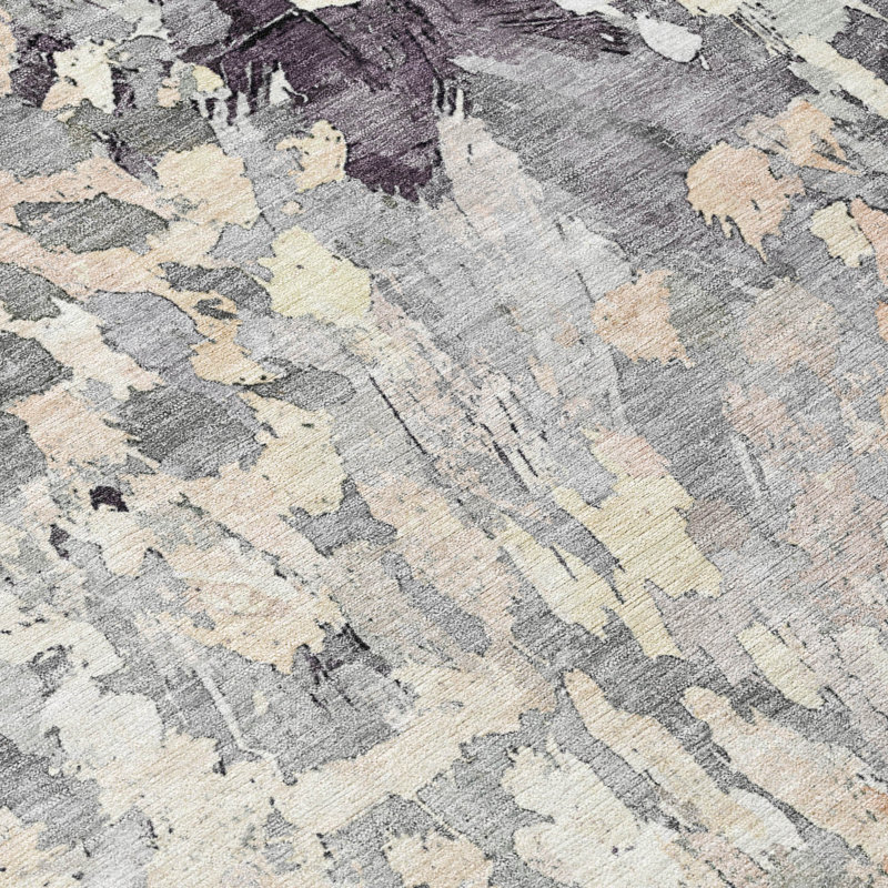 Machine Washable Indoor/Outdoor Chantille ACN2736 Modern Rug, 1'8" x 2'6", Pewter