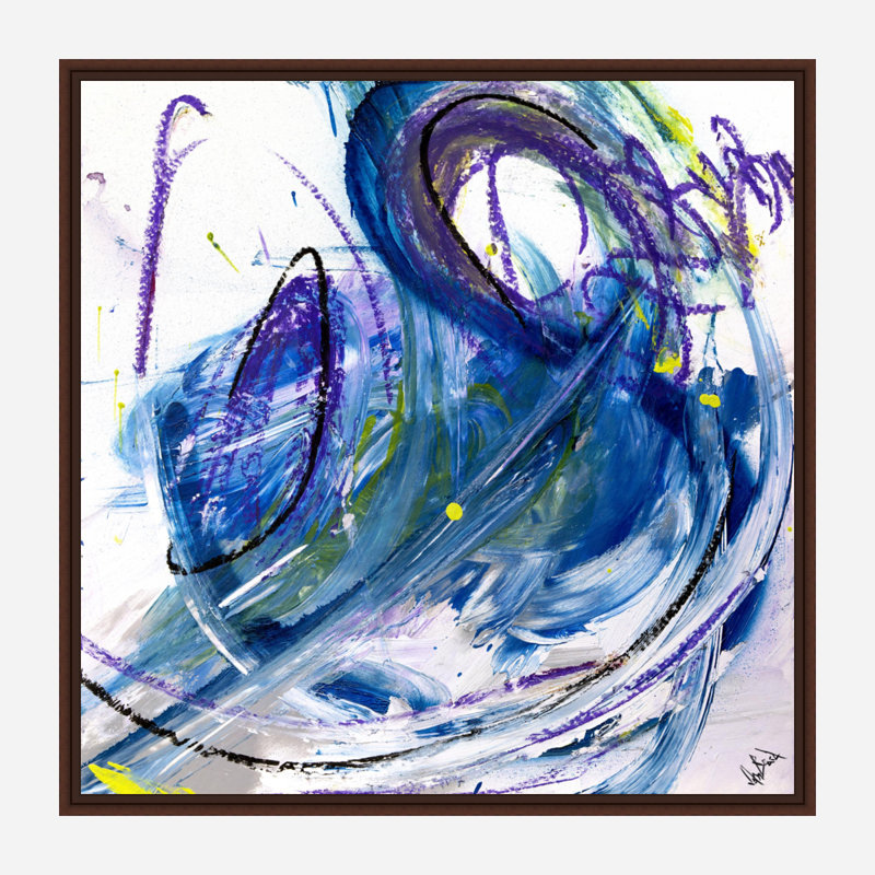 Kyanite - Artist Enhanced Canvas Print, 12" H x 12" W x 1.75" D, Brown Framed Canvas
