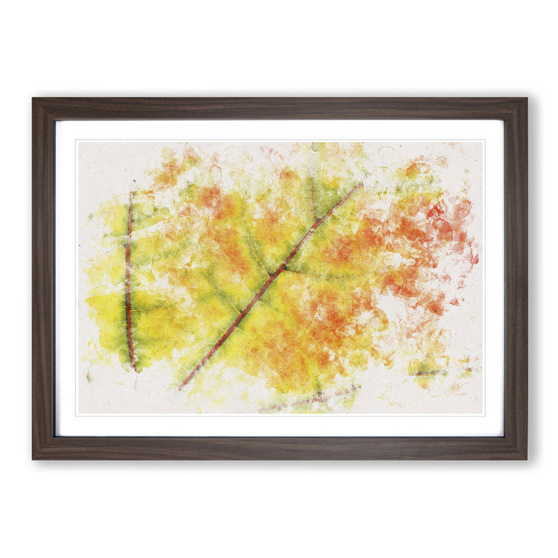 The Leaf of a Sycamore Tree - Picture Frame Painting Print, Black Framed, 45cm H x 63cm W x 2cm D